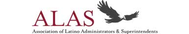 Logo of the Association of Latino Administrators & Superintendents (ALAS) featuring the acronym "ALAS" in red and a black bird in flight above the text.