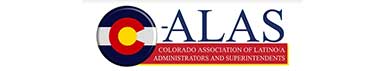 Logo of the Colorado Association of Latino/a Administrators and Superintendents with the acronym C-ALAS and the Colorado state flag.