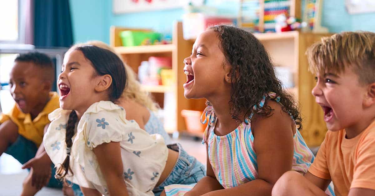 Children singing nursery rhymes to enhance early literacy skills